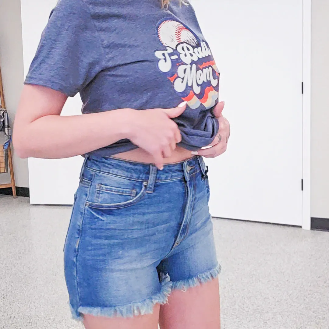 A2 Jeans Embroidery Detail Denim Shorts