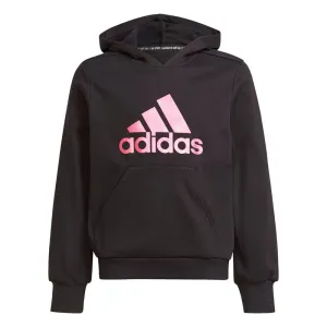 adidas Future Icons Logo Hoodie - Girls - Black/Real Magenta
