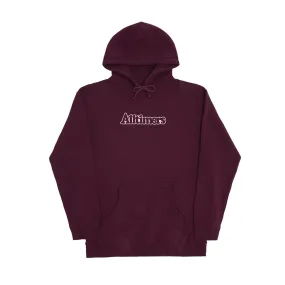 ALLTIMERS BROADWAY TONAL EMBROIDERED HOODIE - MAROON