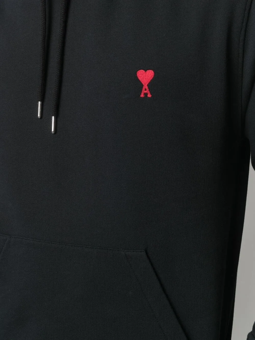 AMI Paris logo-embroidered Drawstring Hoodie