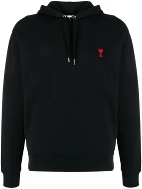 AMI Paris logo-embroidered Drawstring Hoodie