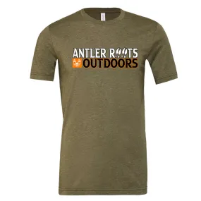 Antler Roots - Antler Roots Outdoors with logo in box - Heather Olive (Tee/Hoodie/Sweatshirt)