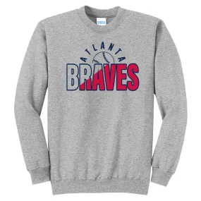 Atlanta Braves Sliced - Athletic Heather (Tee/Hoodie/Tank/Sweatshirt)