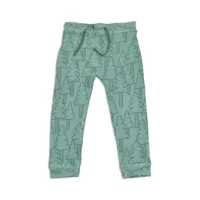 Bamboo Fleece Harem Pants (Forest Print)