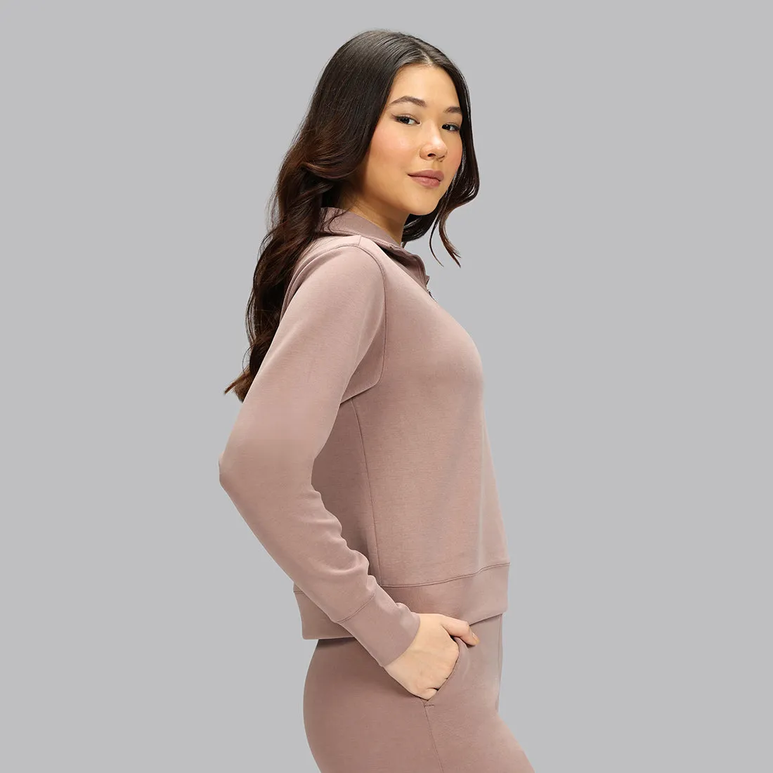 BareButter Pullover With Zipper