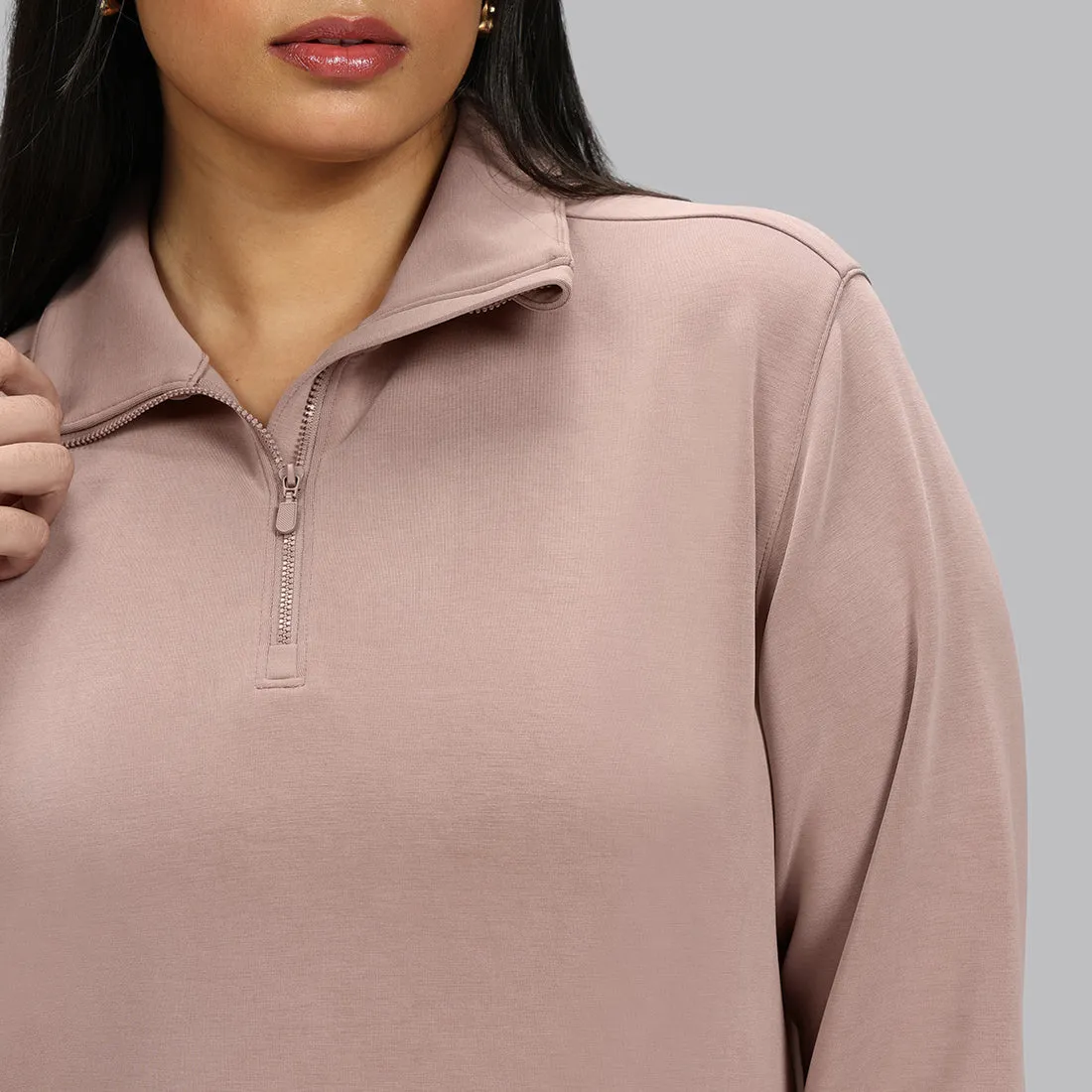BareButter Pullover With Zipper