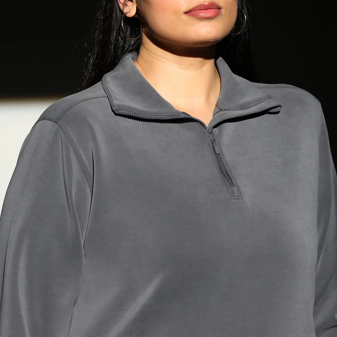 BareButter Pullover With Zipper