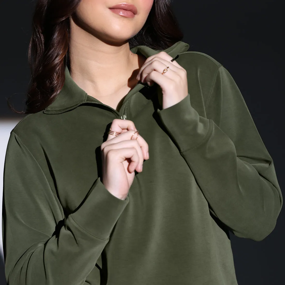 BareButter Pullover With Zipper