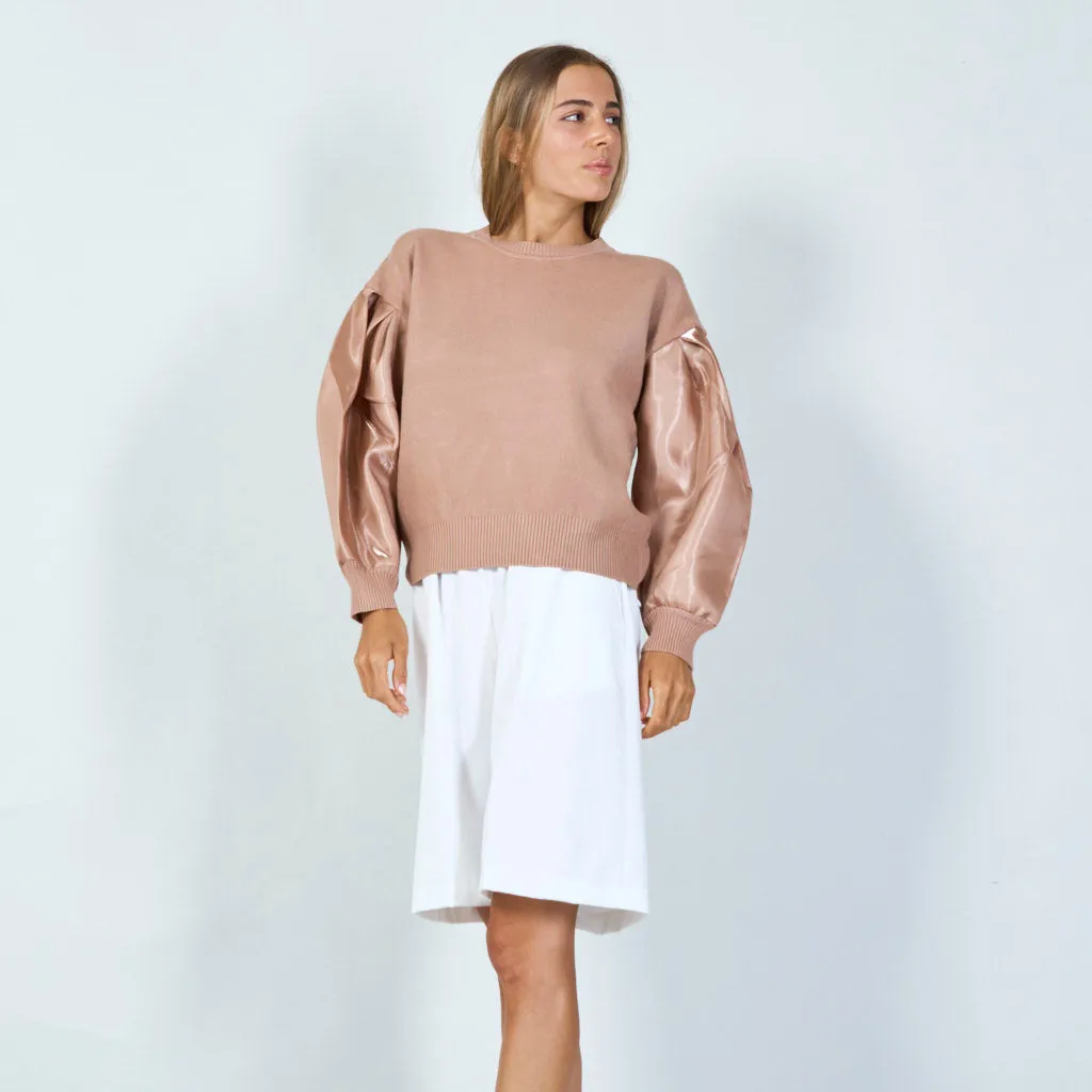 Chic balloon sleeve sweater wholesale