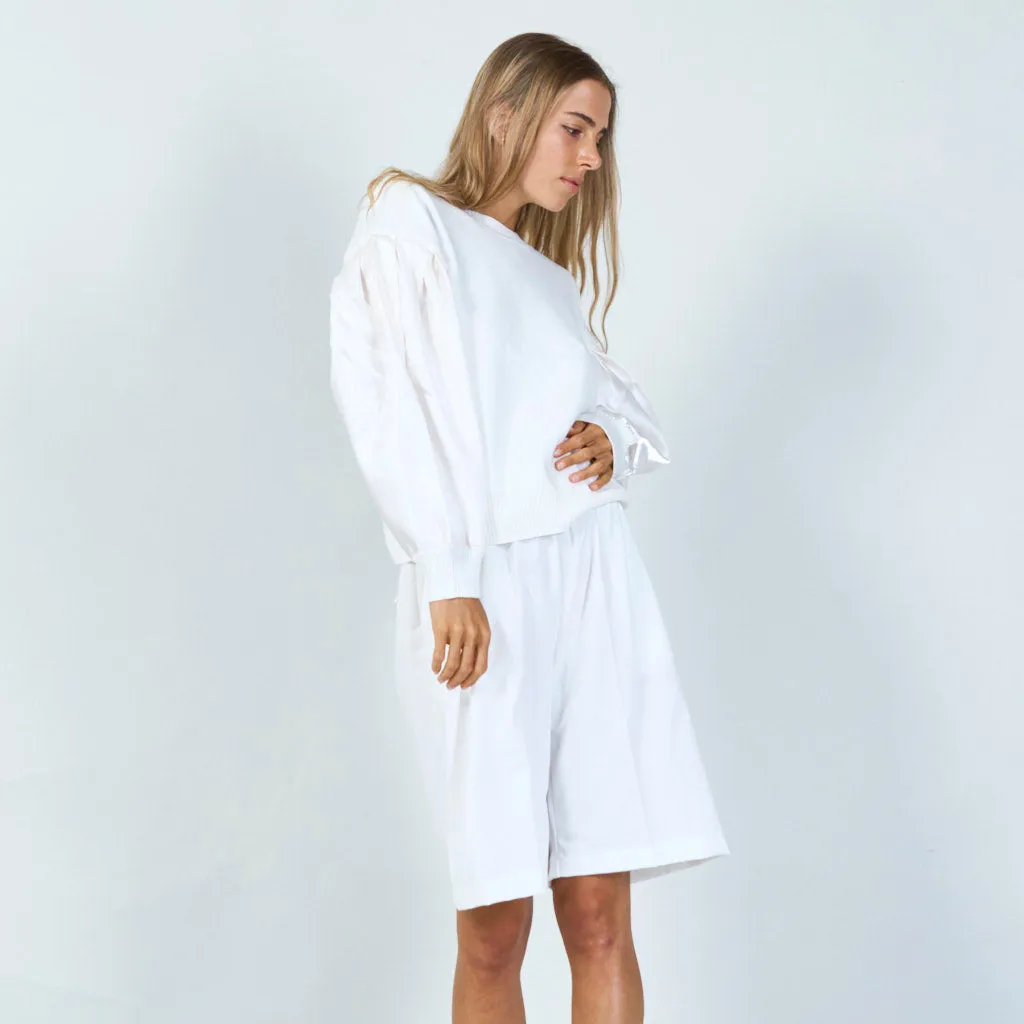 Chic balloon sleeve sweater wholesale