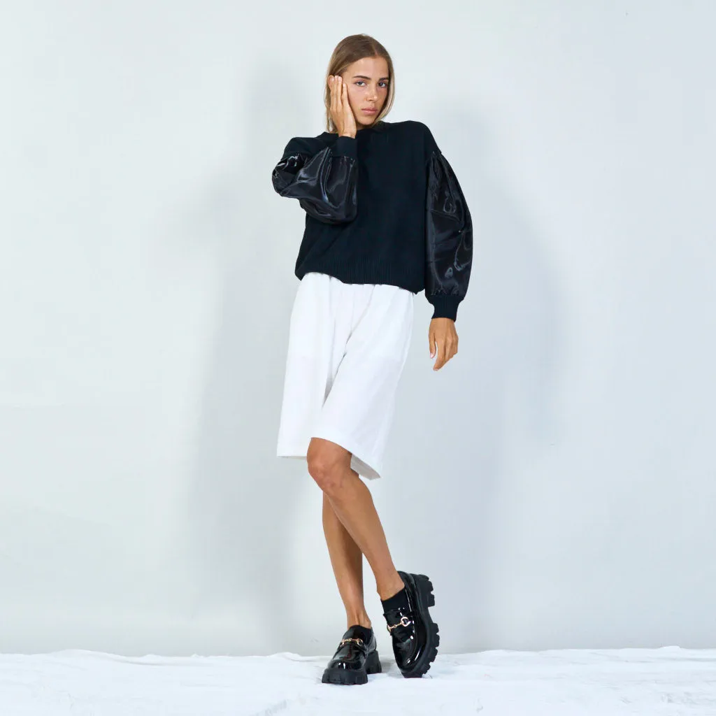 Chic balloon sleeve sweater wholesale