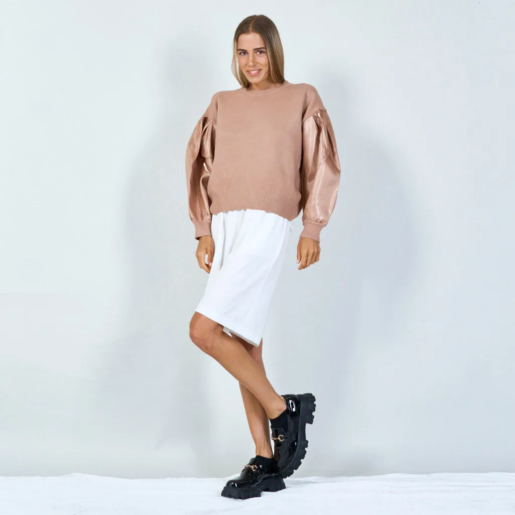 Chic balloon sleeve sweater wholesale