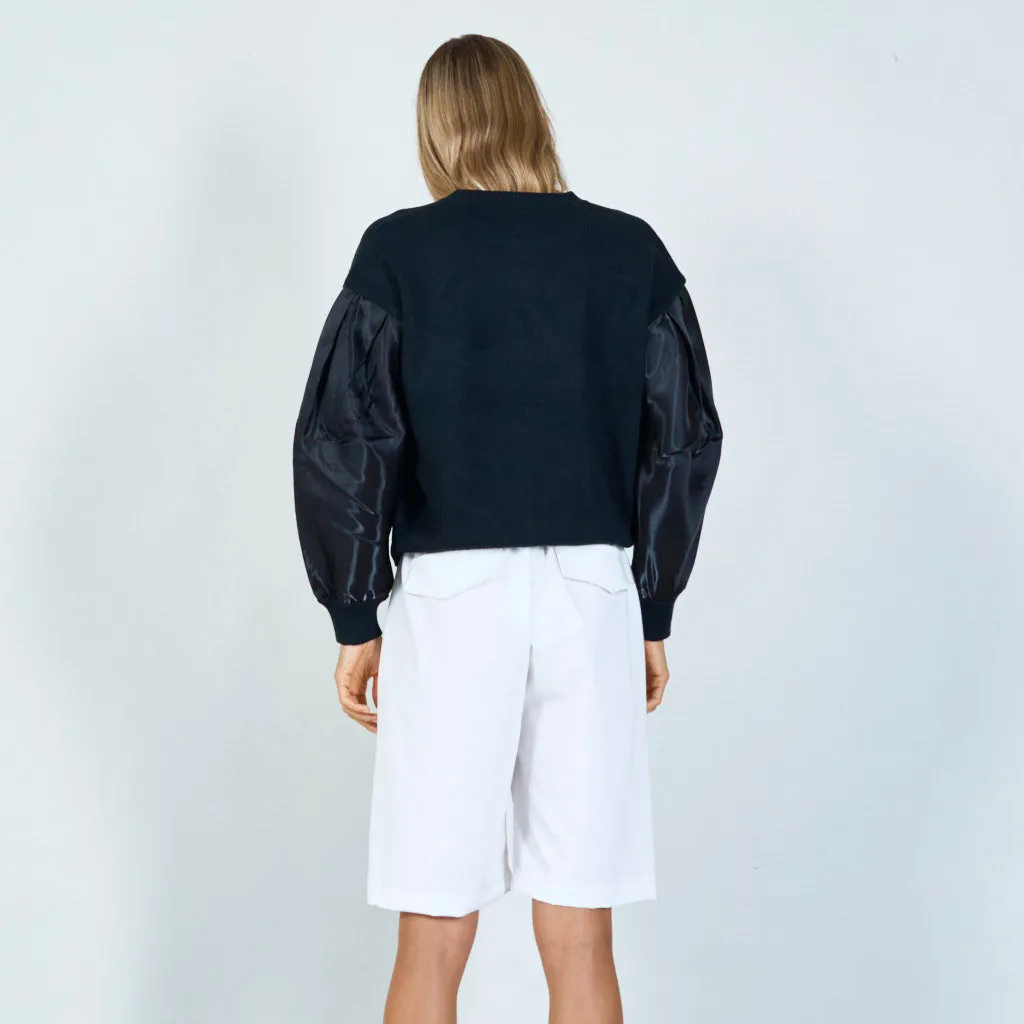 Chic balloon sleeve sweater wholesale