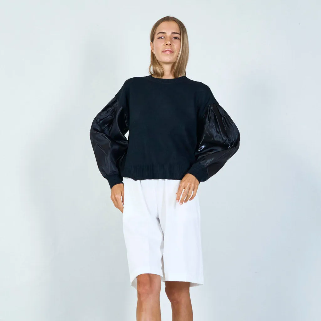 Chic balloon sleeve sweater wholesale