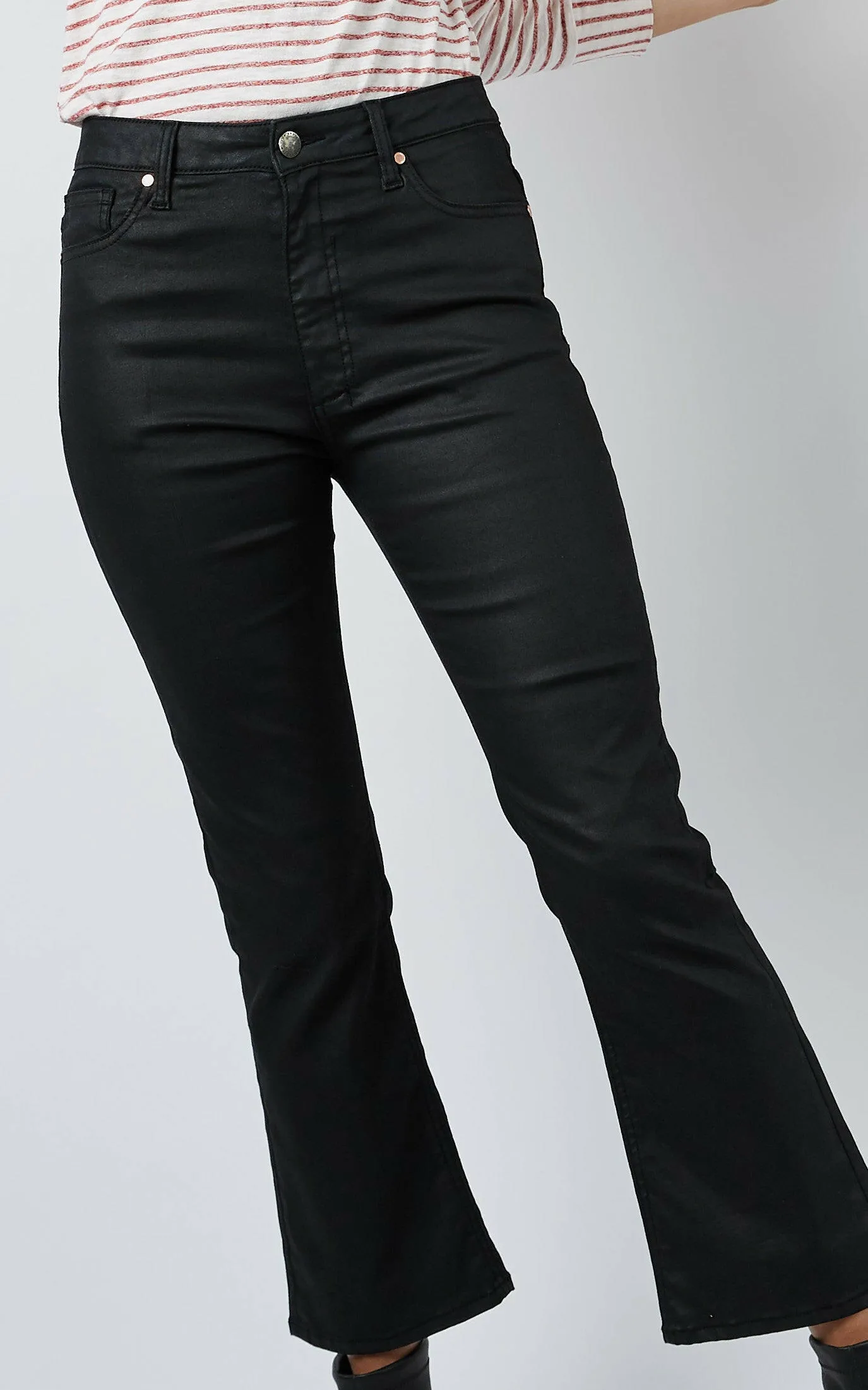 Coated Flare Jeans