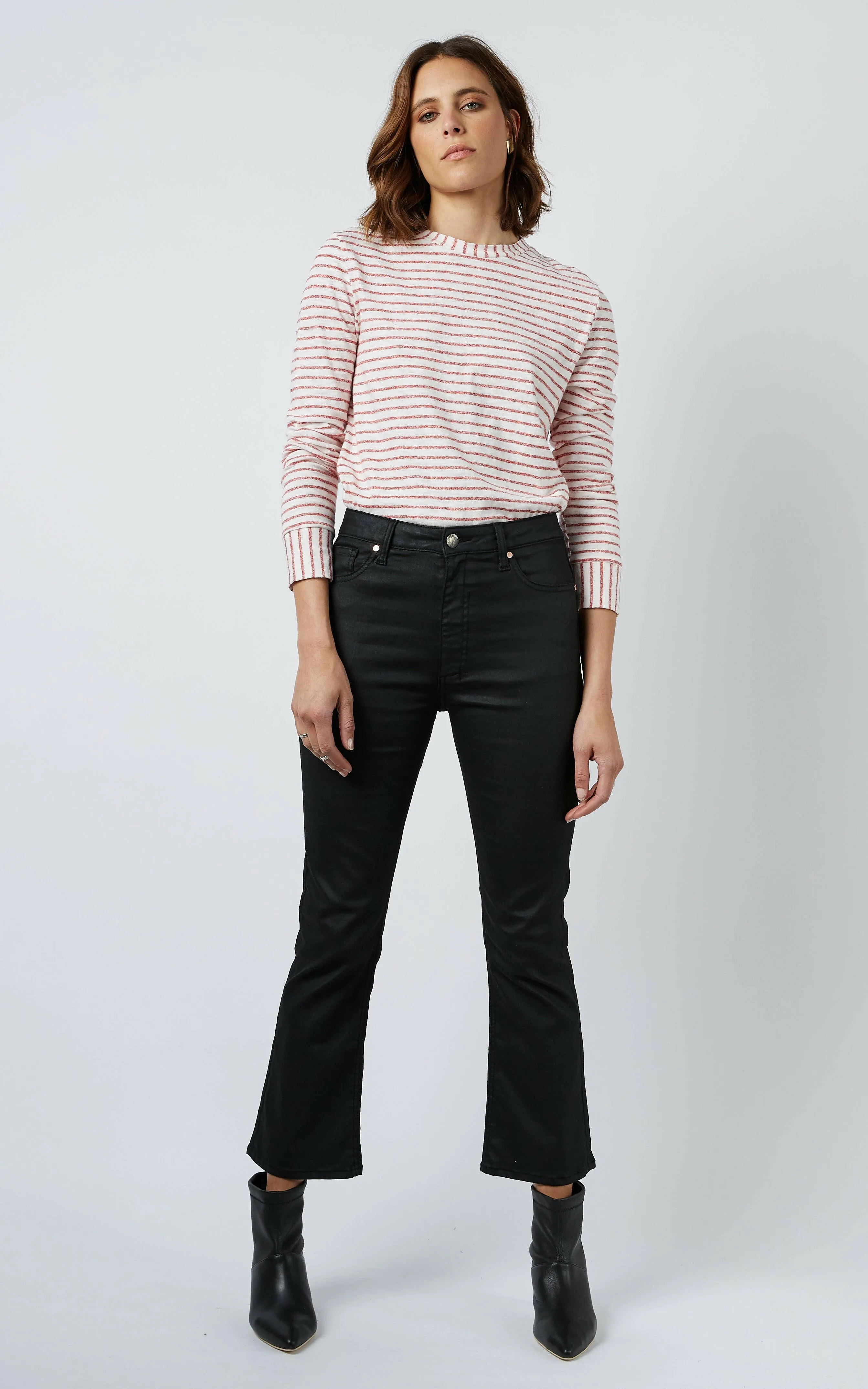Coated Flare Jeans