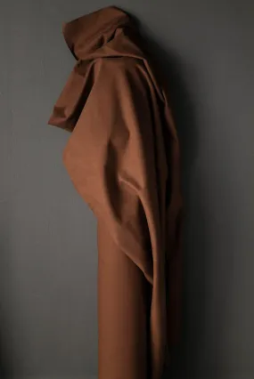Premium Tobacco-Colored Cotton Sanded Twill Fabric