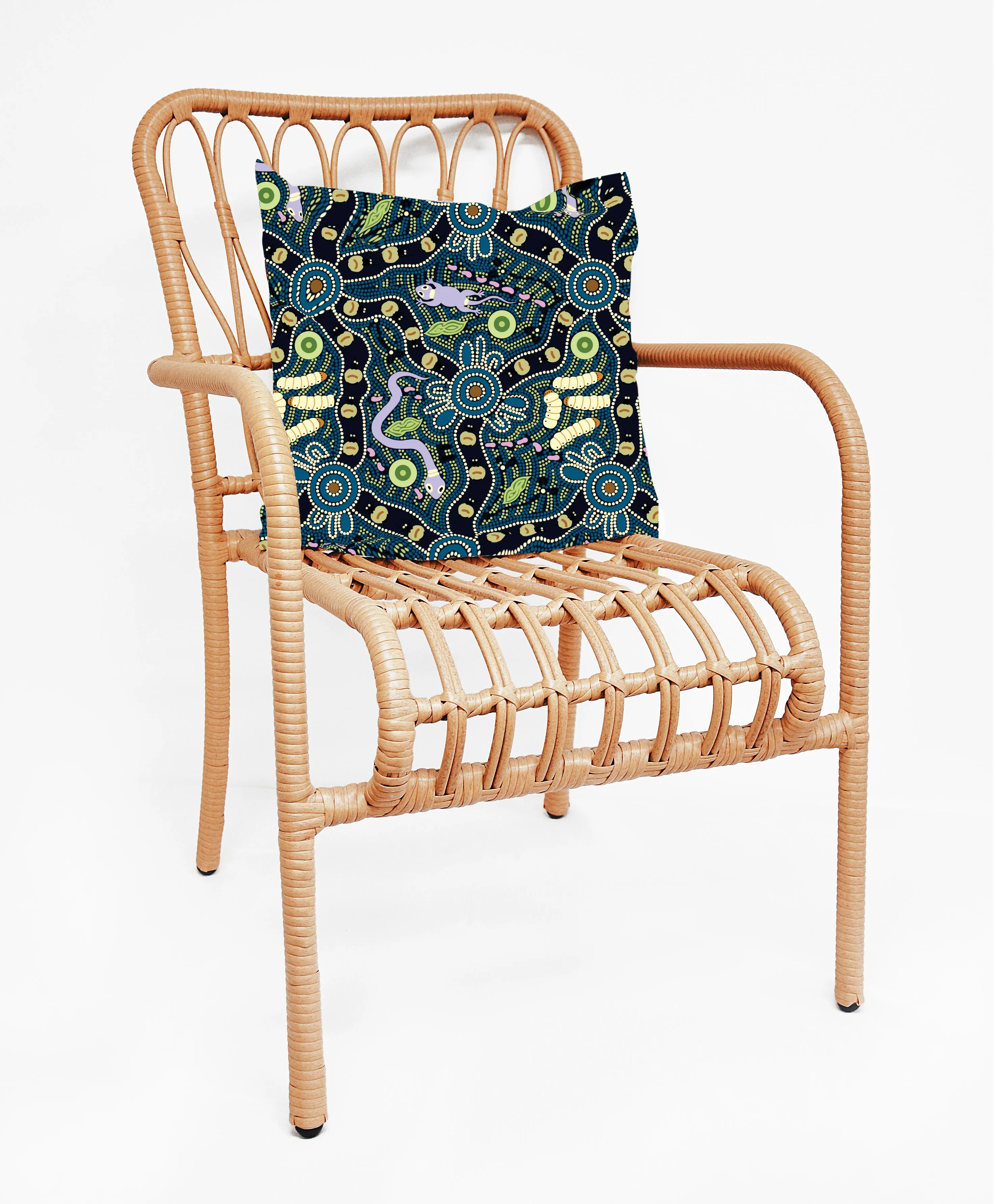 Cushion Cover - Bush Tucker Blue By Julie Paige