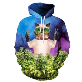 Dank Master Weed Cat Hoodie