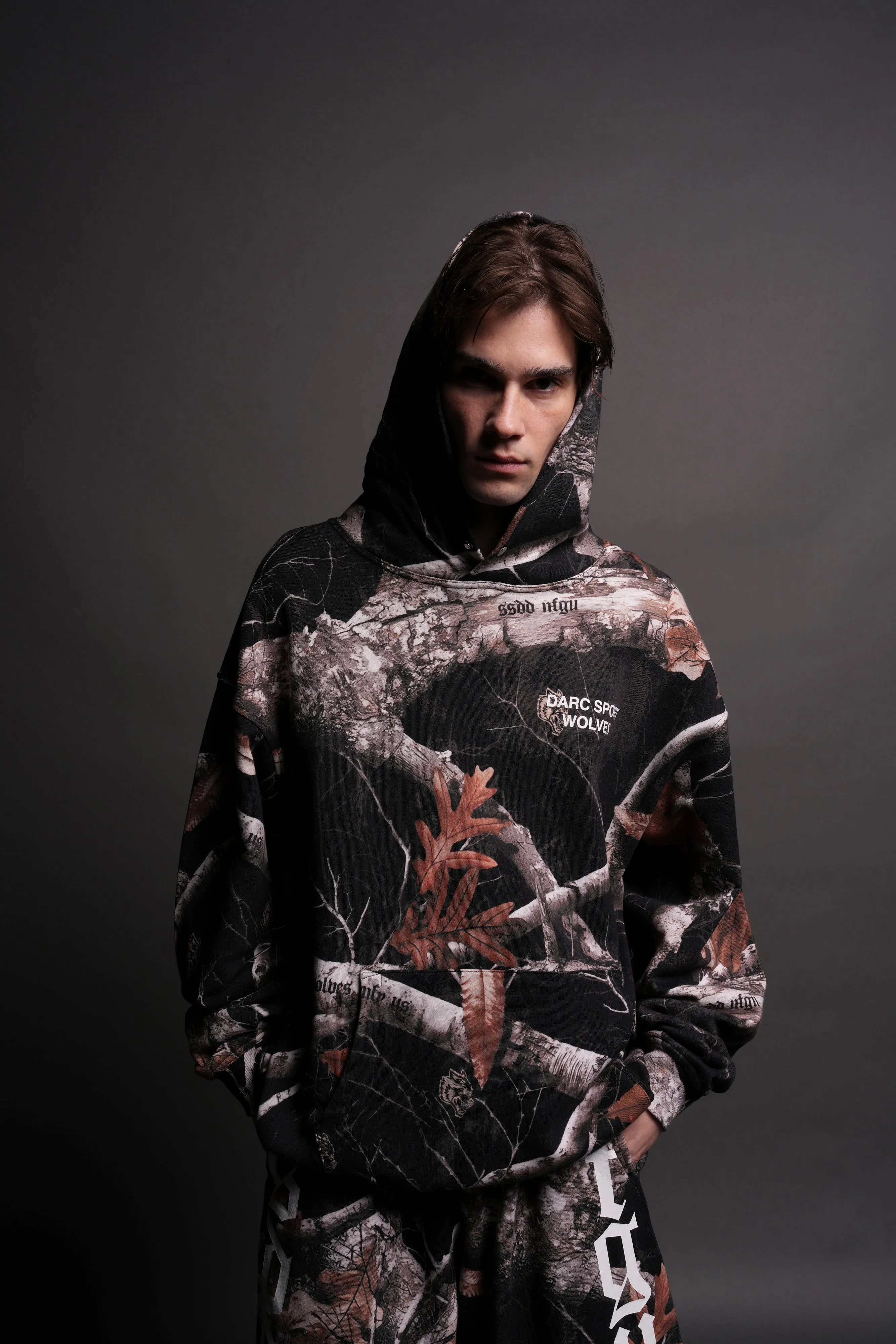 Darc Sport Wolves "Pierce" Hoodie in Darc Woodland Camo