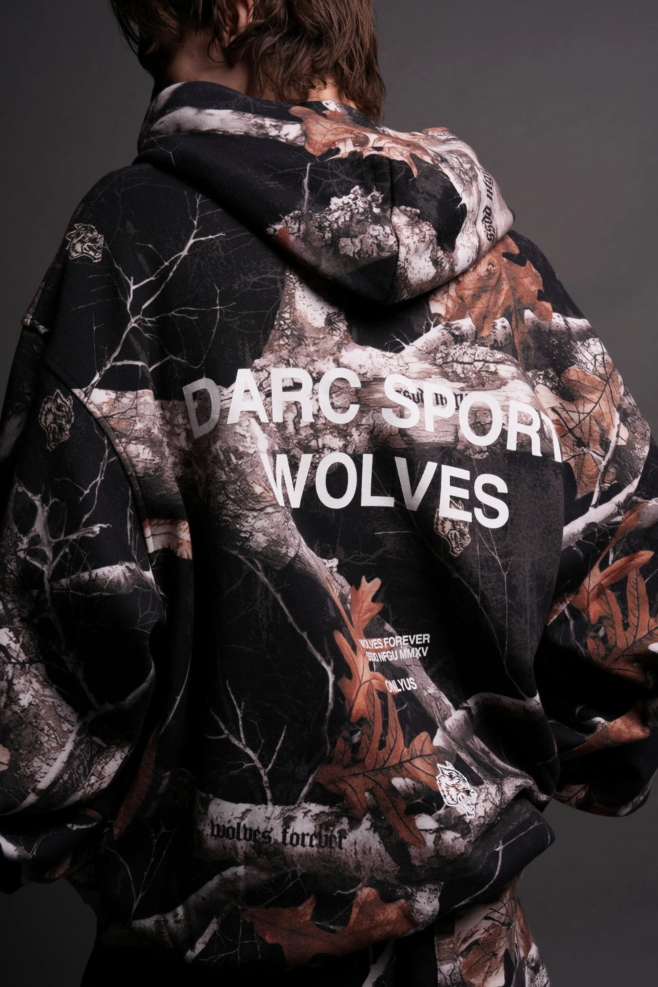 Darc Sport Wolves "Pierce" Hoodie in Darc Woodland Camo