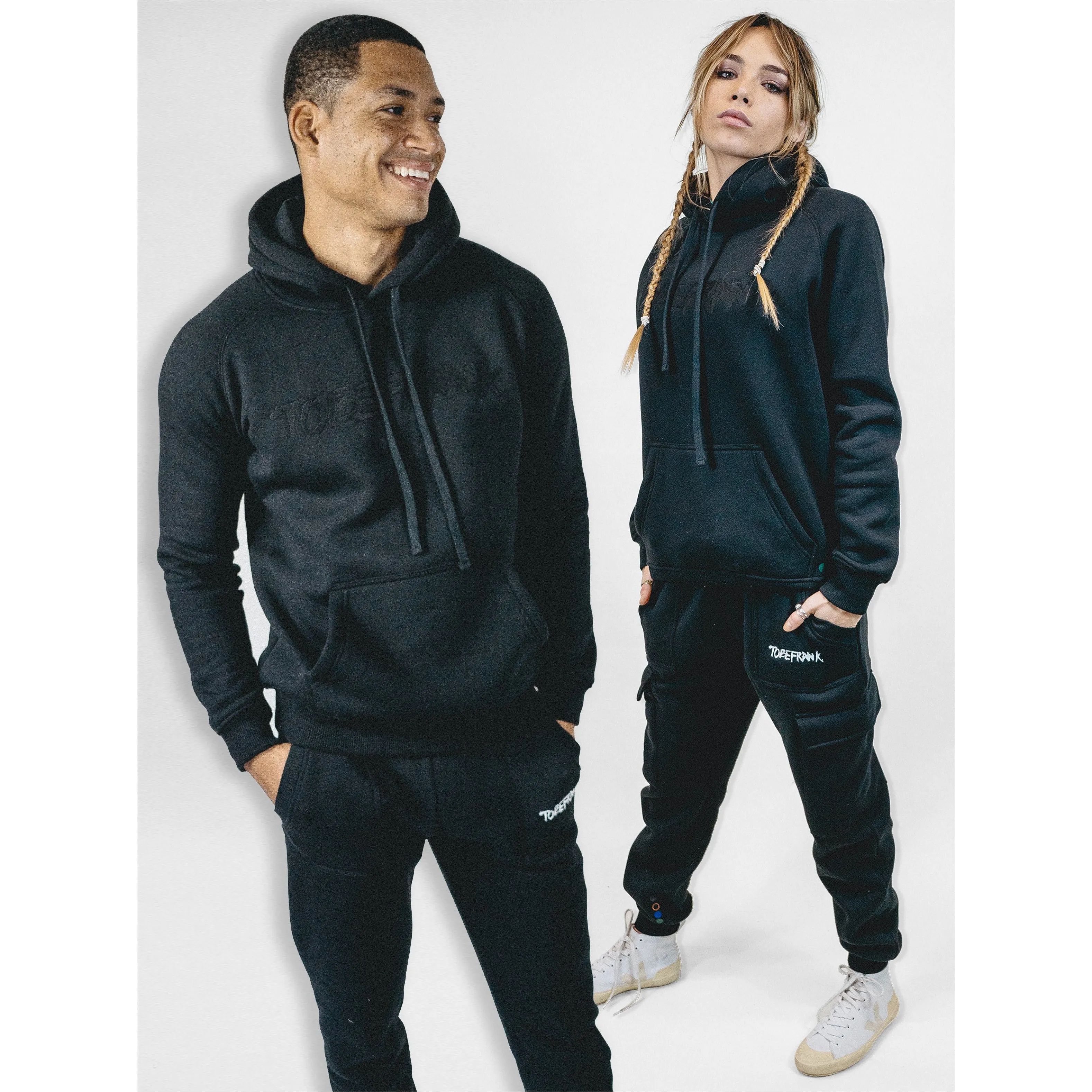 Ellis Logo Hoodie in Black