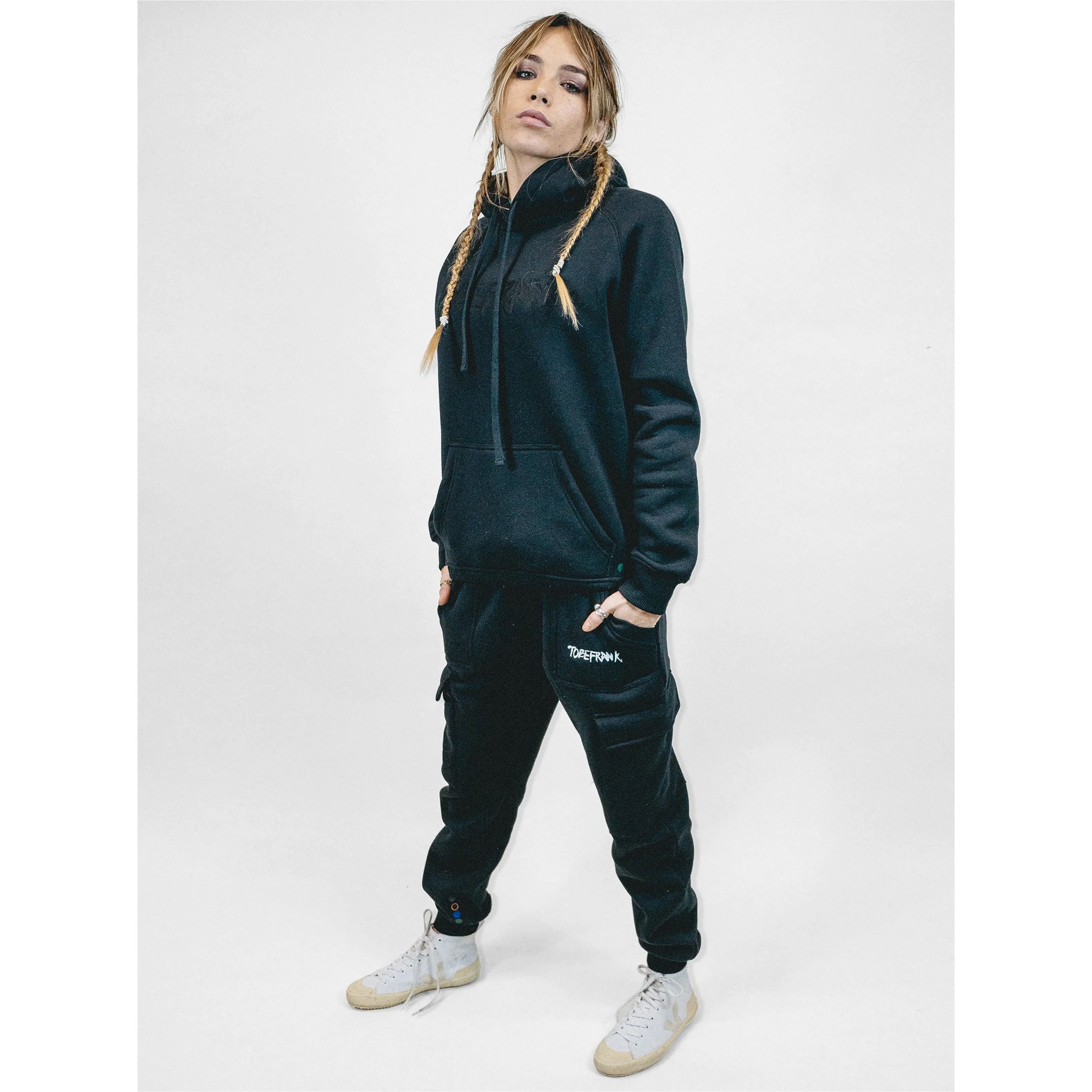 Ellis Logo Hoodie in Black