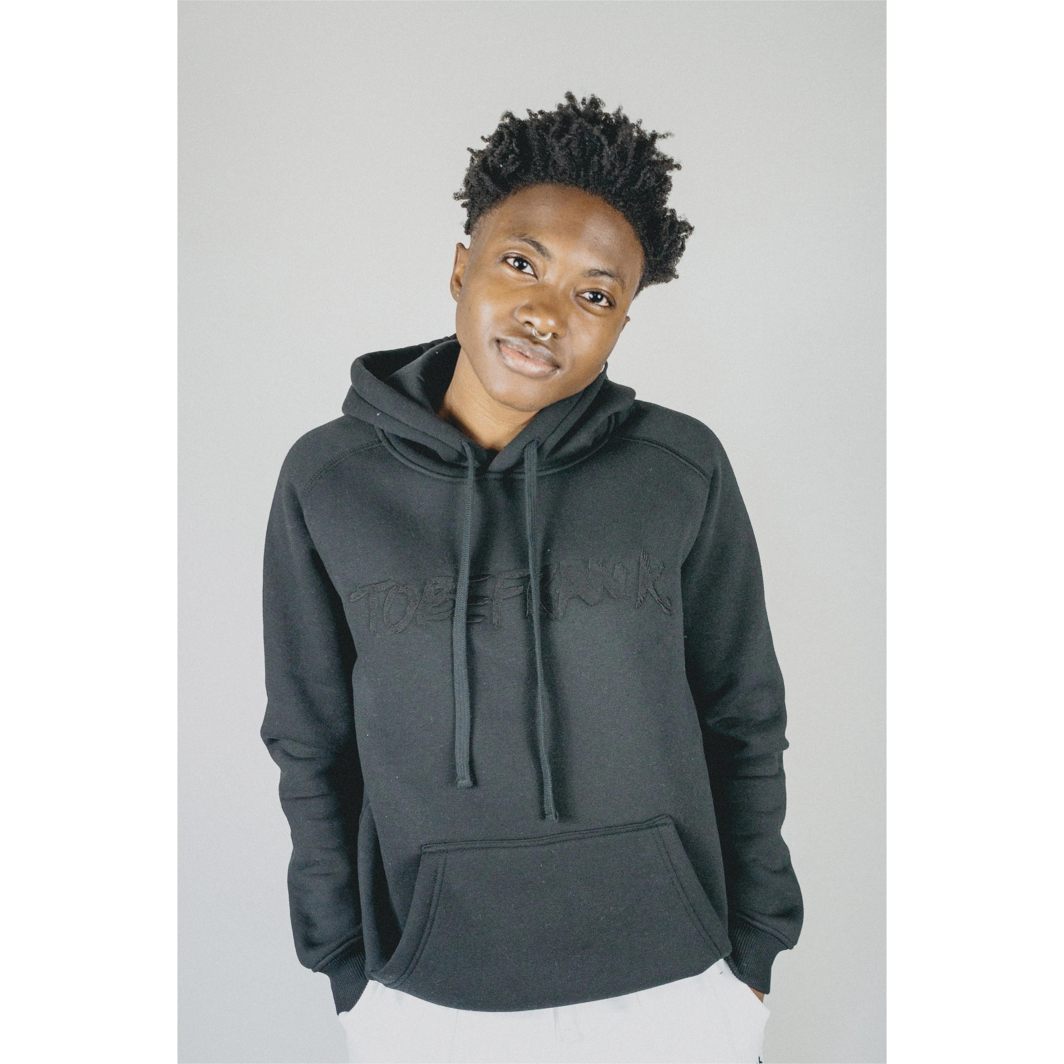 Ellis Logo Hoodie in Black
