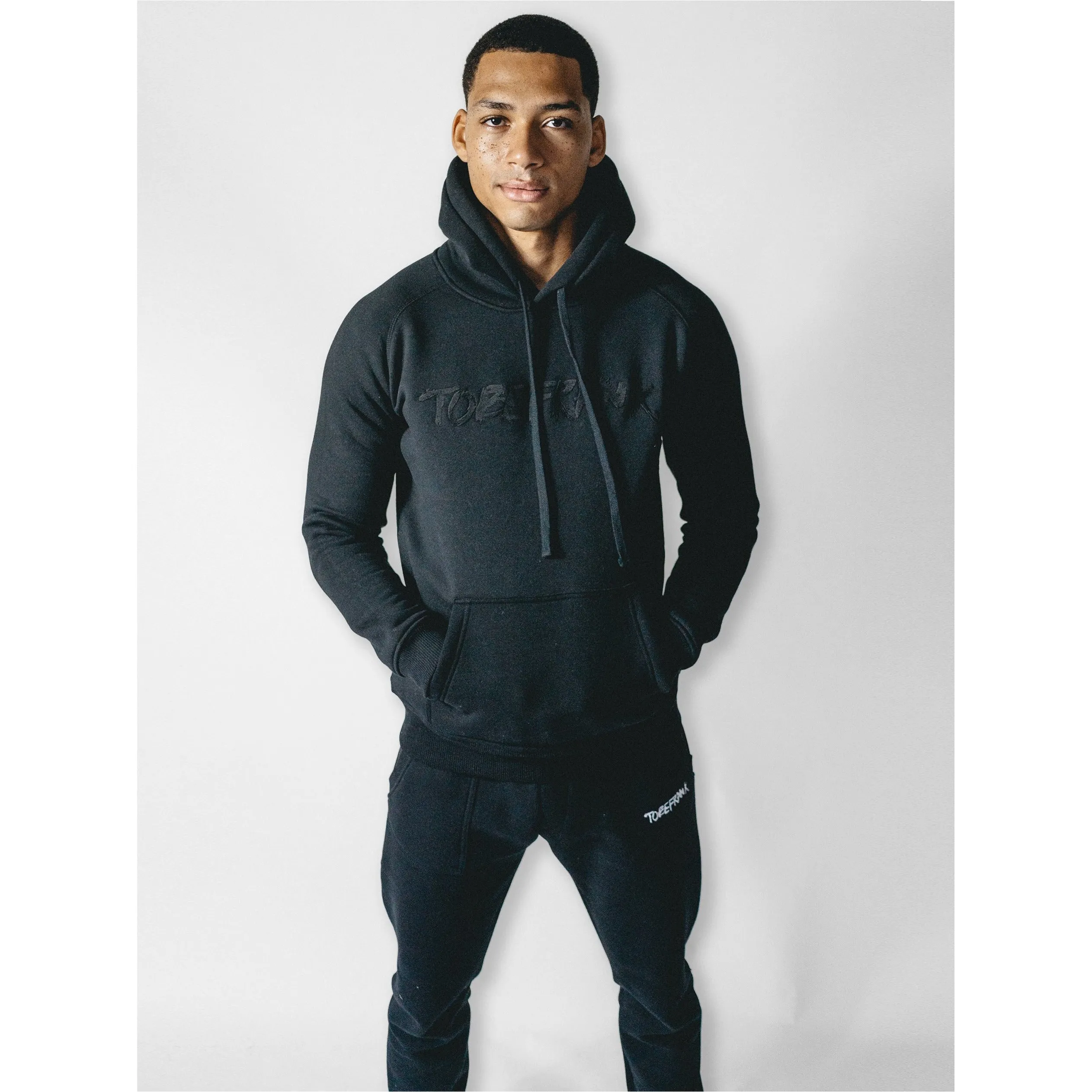 Ellis Logo Hoodie in Black