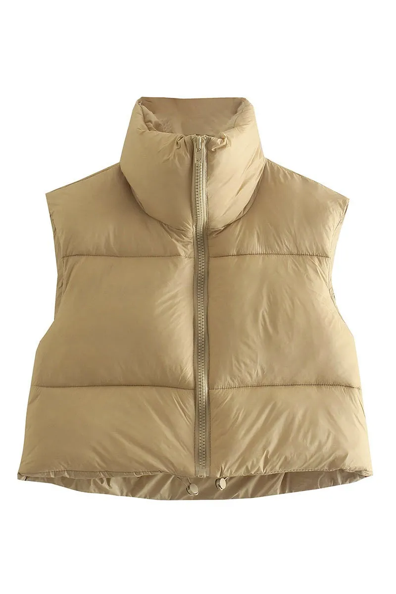 Full Zipper Puffer Vest