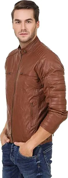 Garmadian Brown Pu Leather Jacket