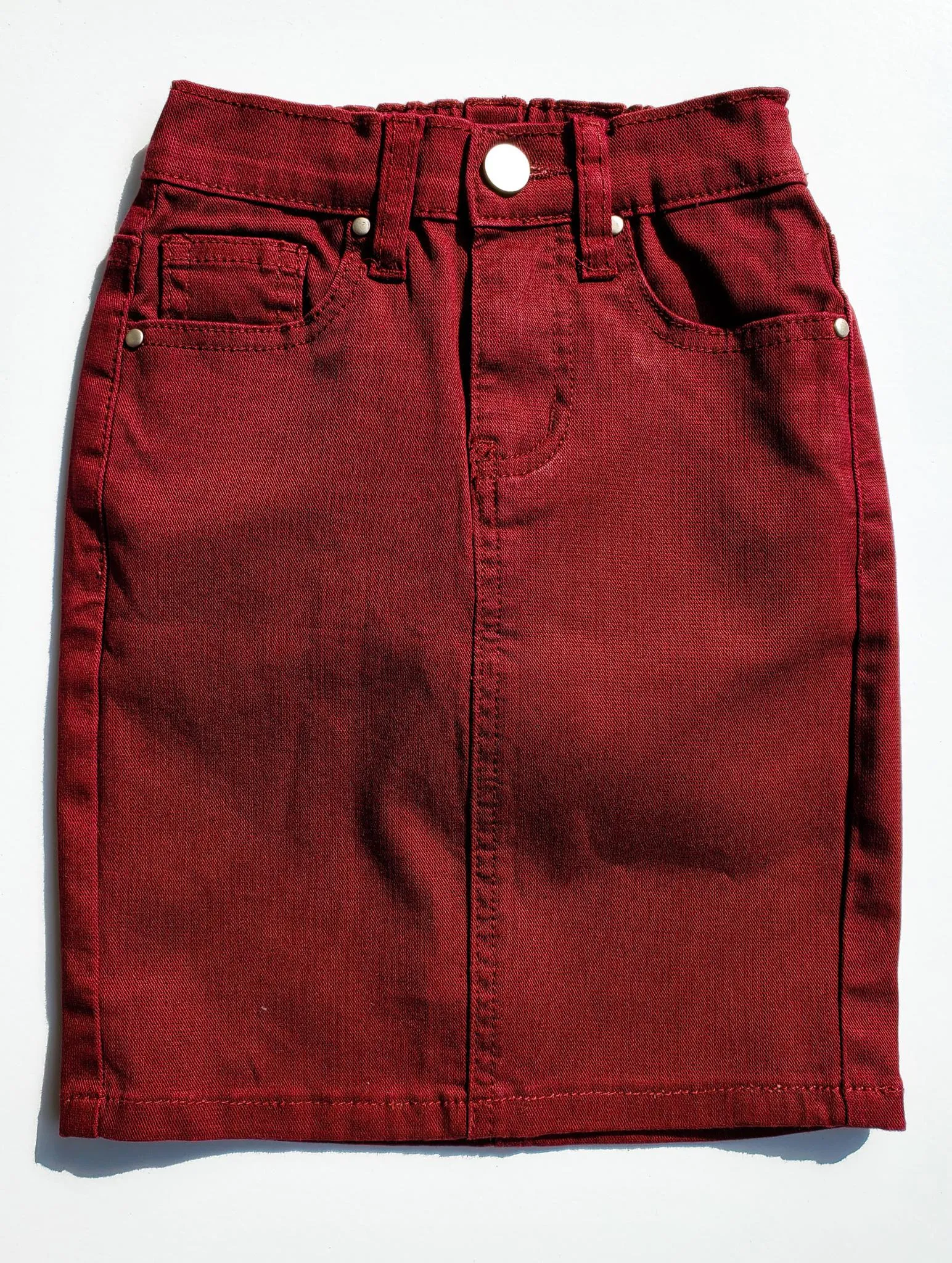 GIRLS JDA Burgundy Denim Skirt (FINAL SALE)