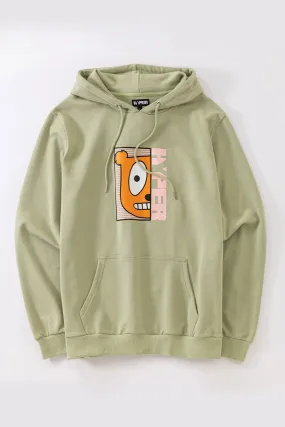 Half Face Green Hoodie