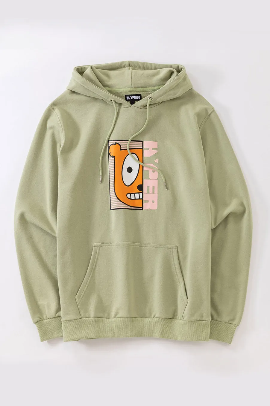 Half Face Green Hoodie