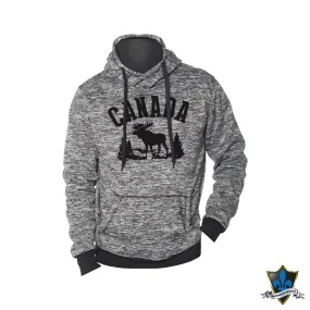 Super Soft Heather Grey Moose Patch Hoodie