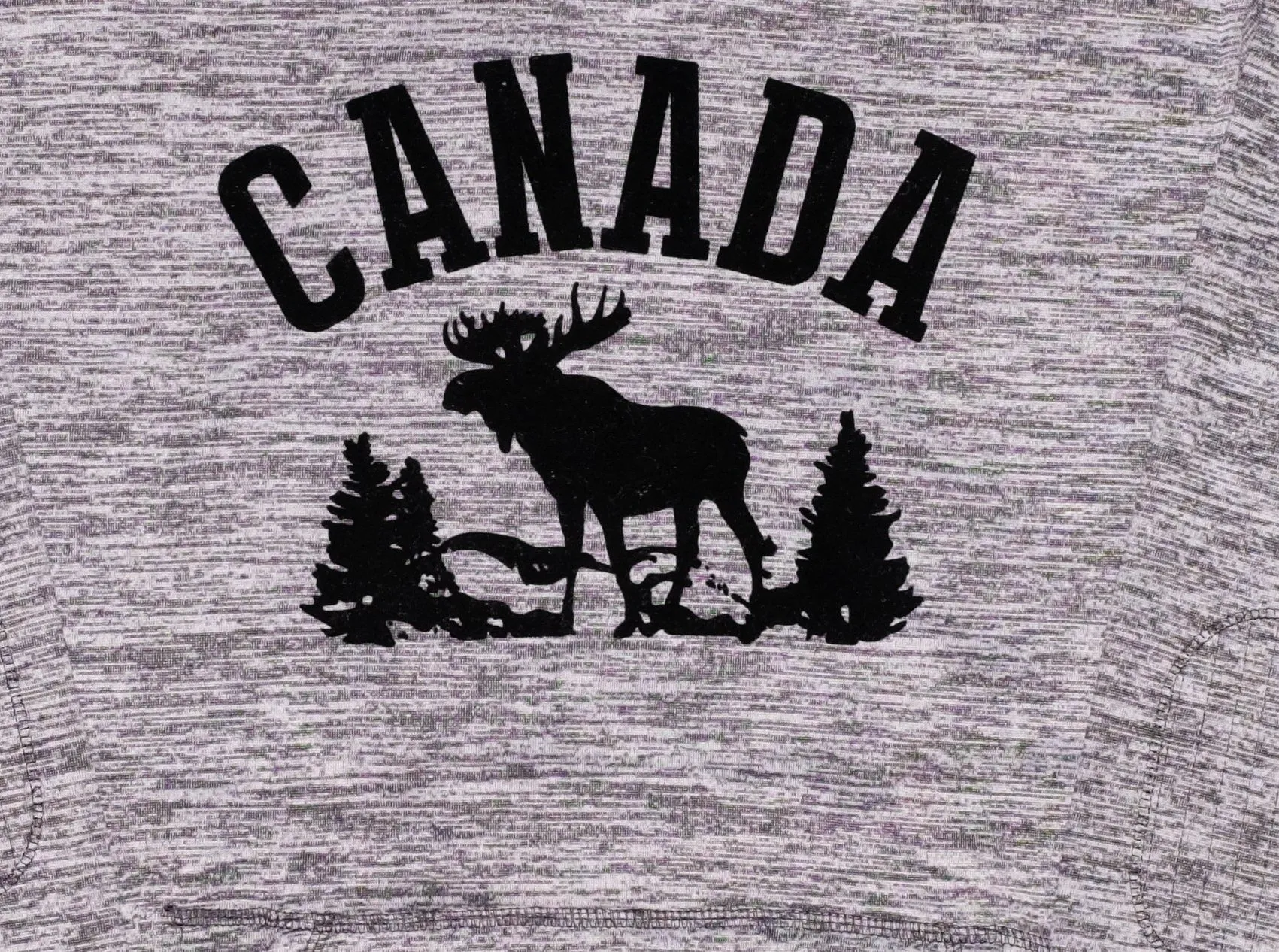 Super Soft Heather Grey Moose Patch Hoodie