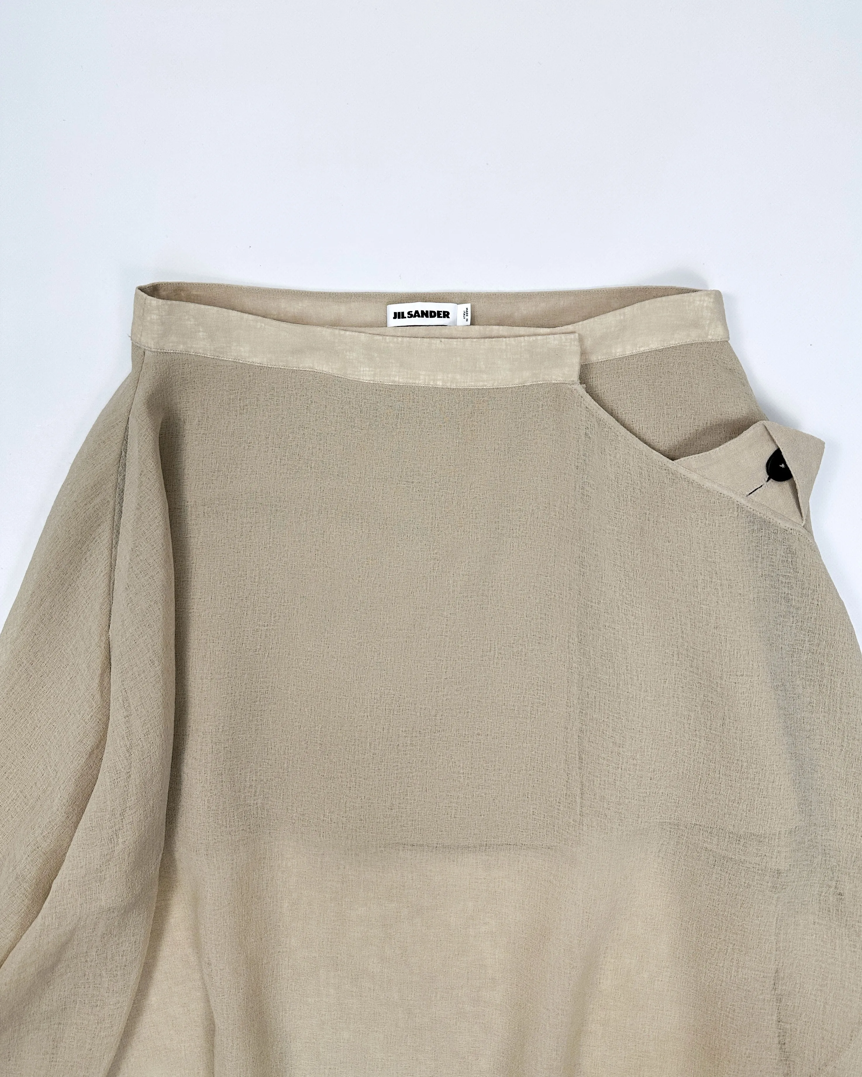 Jil Sander 2-Layer Traslucid Maxi Skirt 2000's