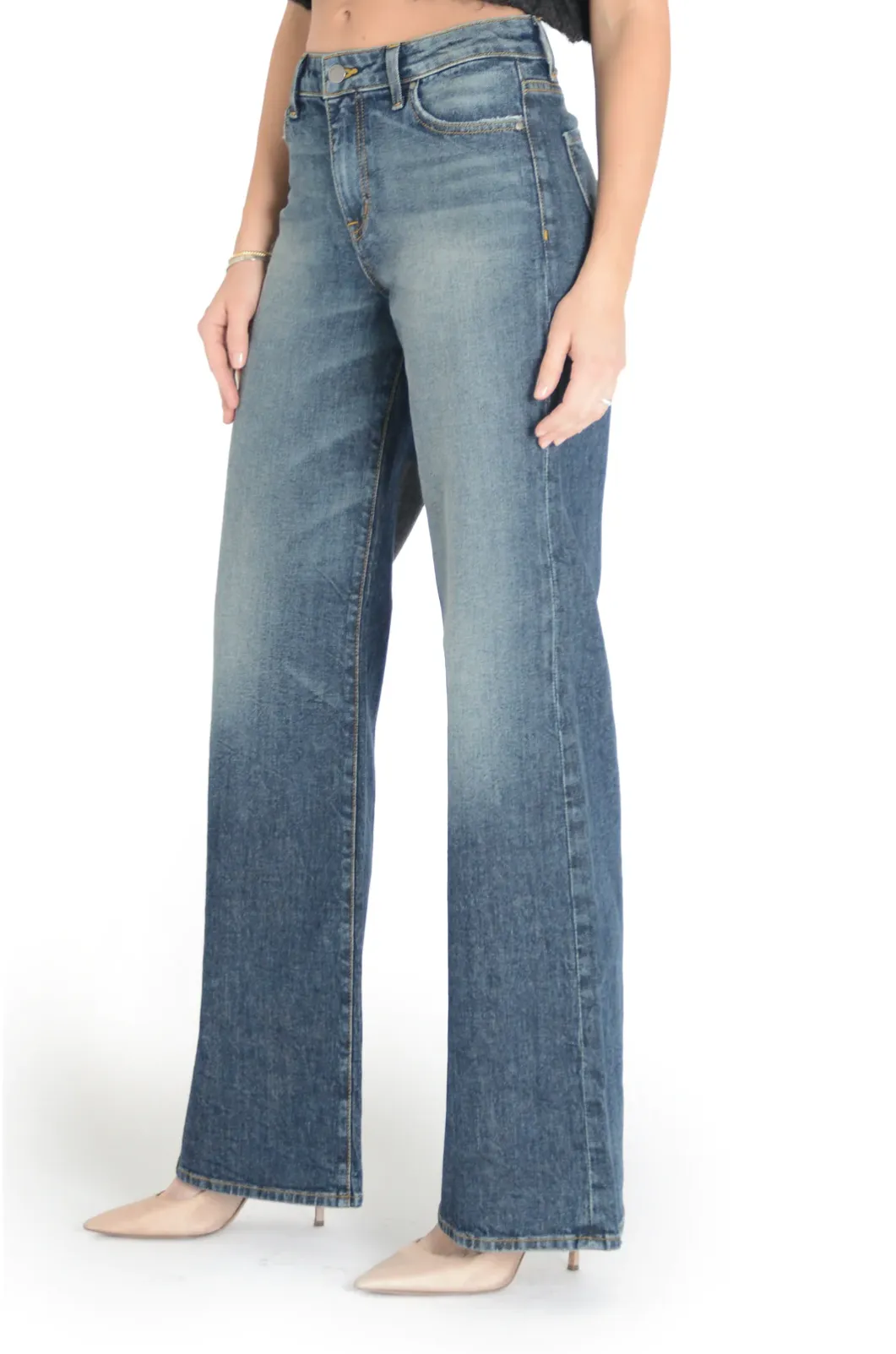 Vibrant Talia Blue Kelli Wide-Leg Pants