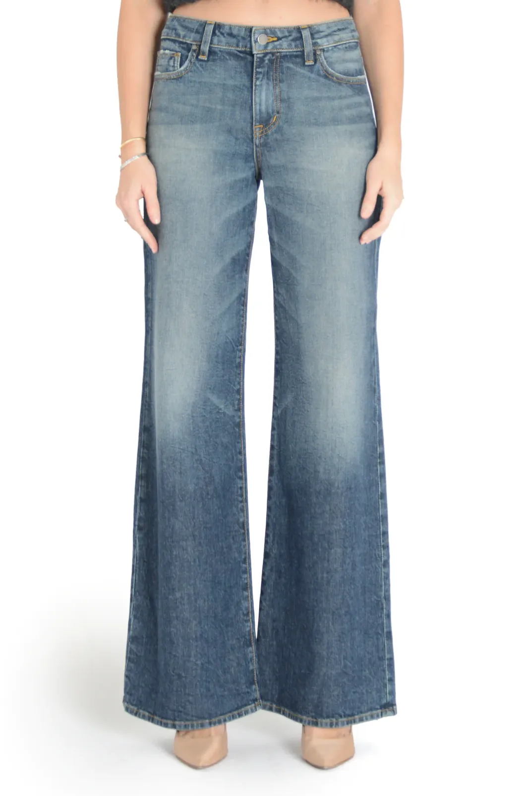 Vibrant Talia Blue Kelli Wide-Leg Pants