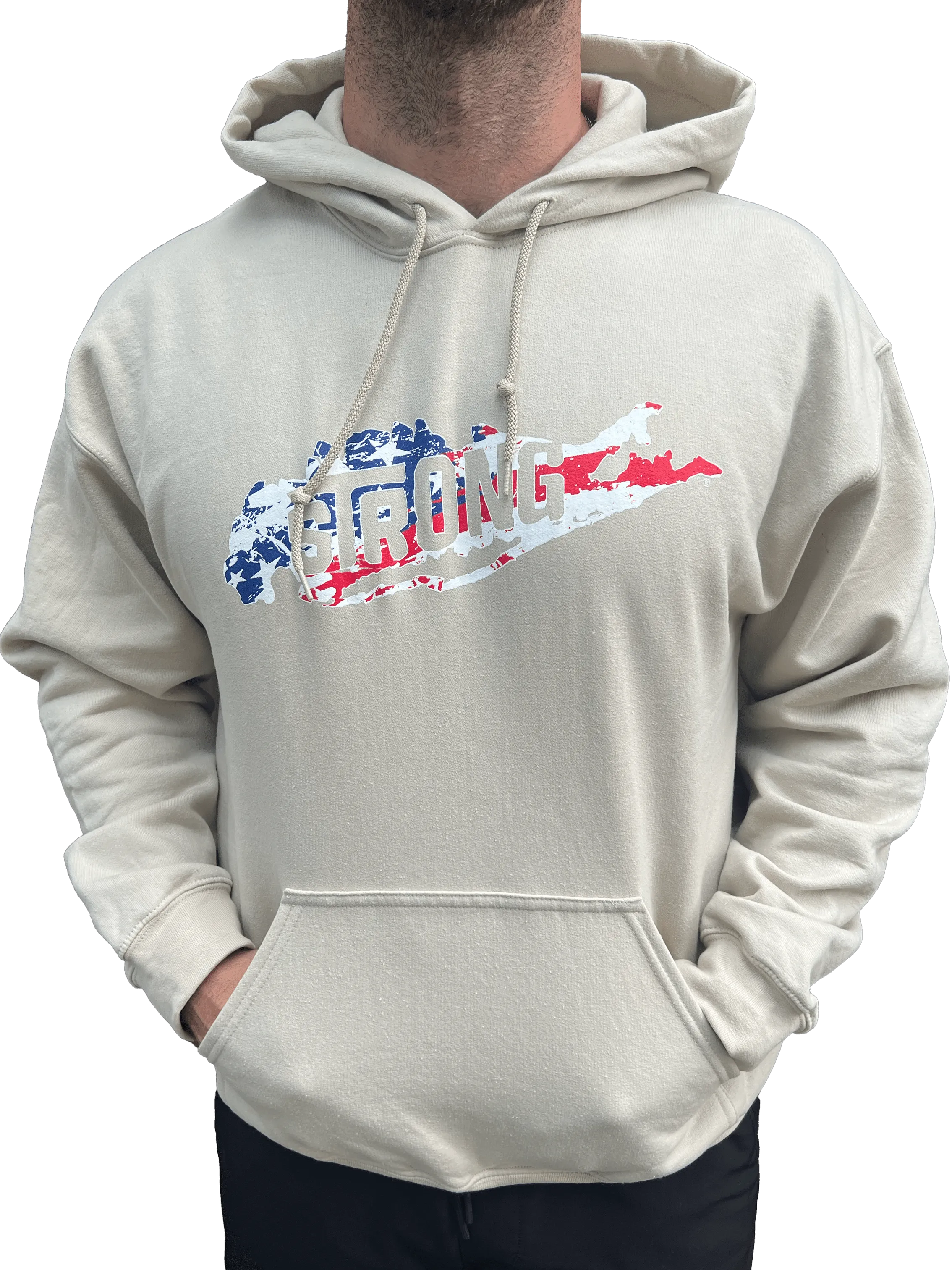 Long Island Strong American Flag Hoodie (2 Color Options)