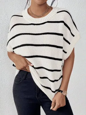 Magnolia Striped Sleeveless Sweater