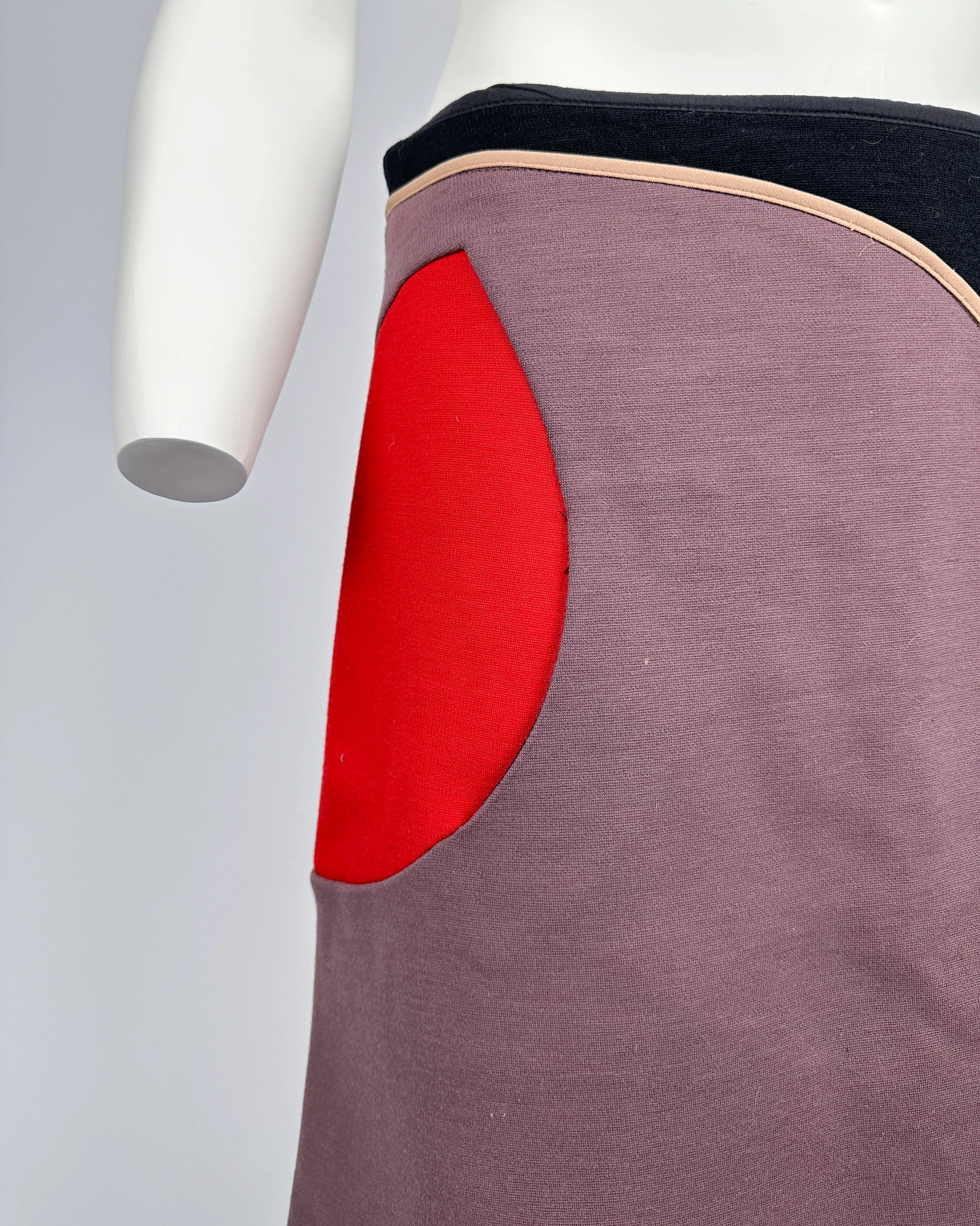 Marni Color Block Double Layer Skirt 2000's