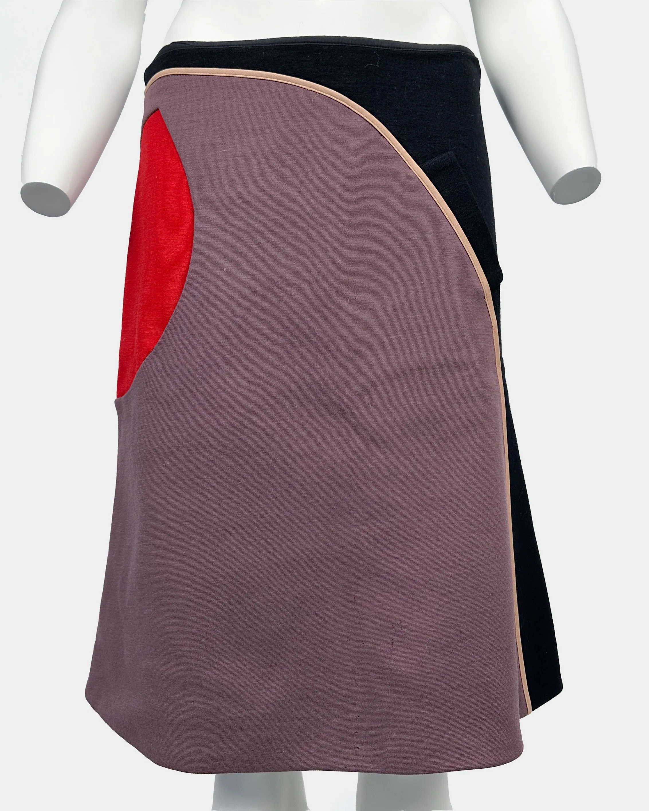 Marni Color Block Double Layer Skirt 2000's