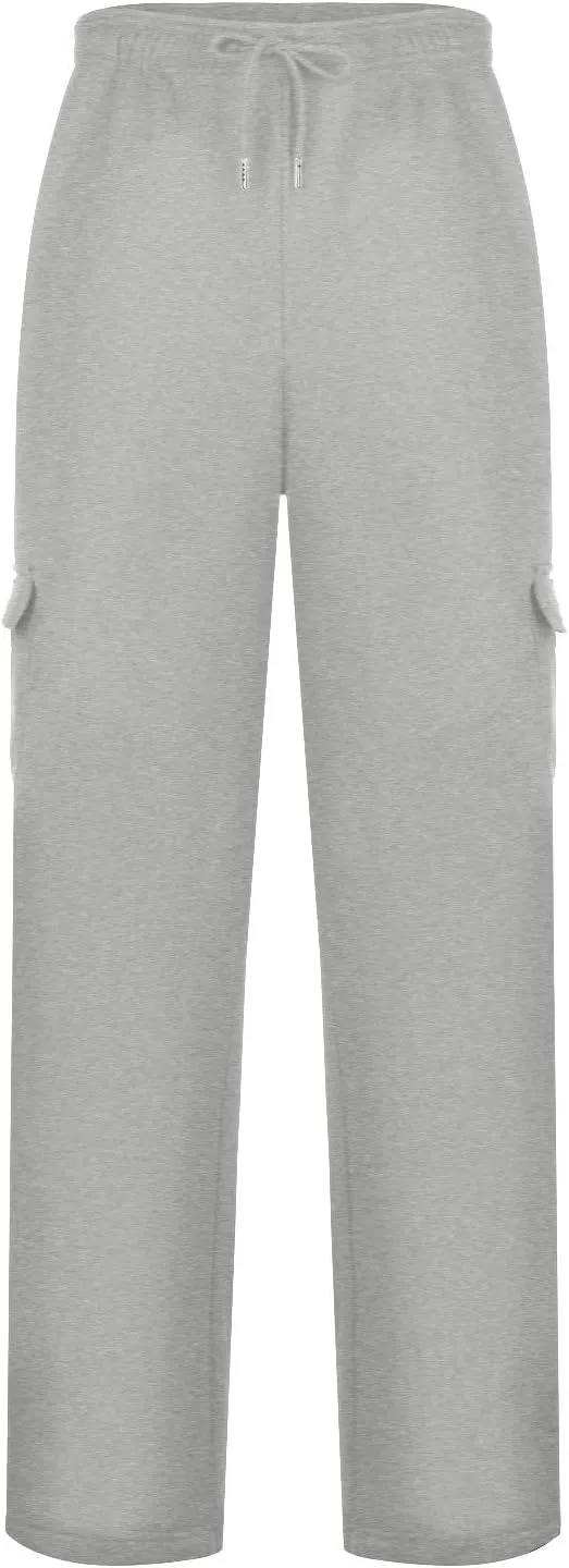 Mens Sweatpants Joggers Pants Man Sweat Pants for Men Straight Leg Lounge Fleece Cotton Pants with Pockets Men Cargo