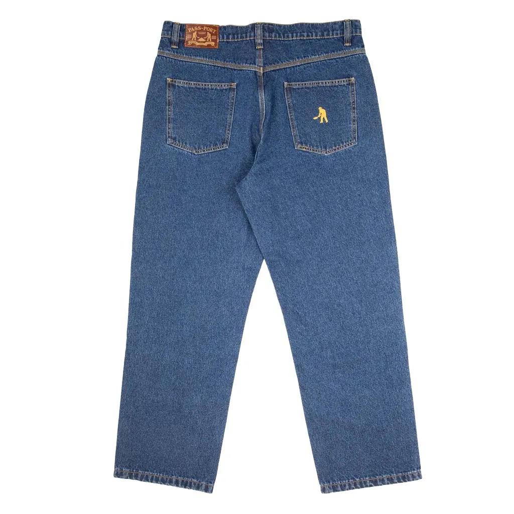 PASSPORT WORKERS CLUB JEAN - WASHED DARK INDIGO