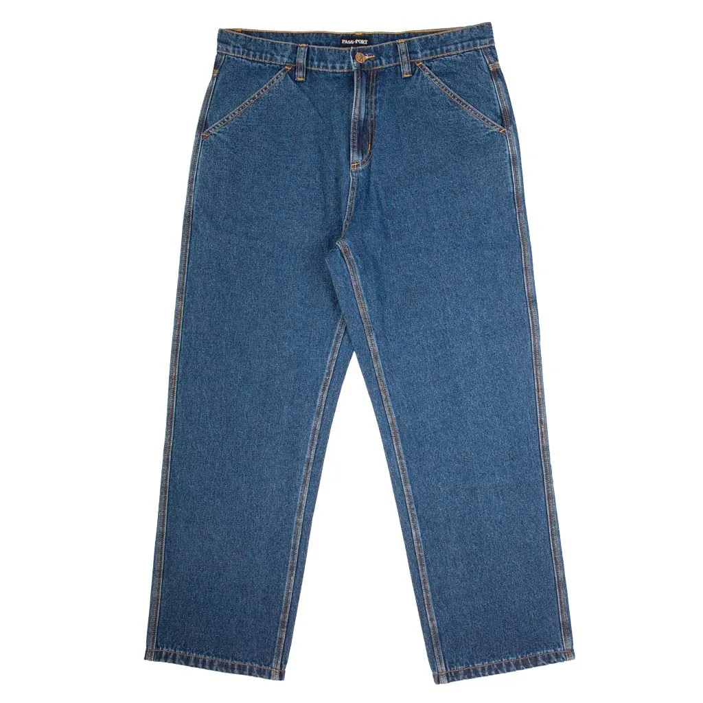 PASSPORT WORKERS CLUB JEAN - WASHED DARK INDIGO