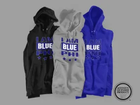 Phi Beta Sigma Hoodie - I Am Blue Phi Three Star