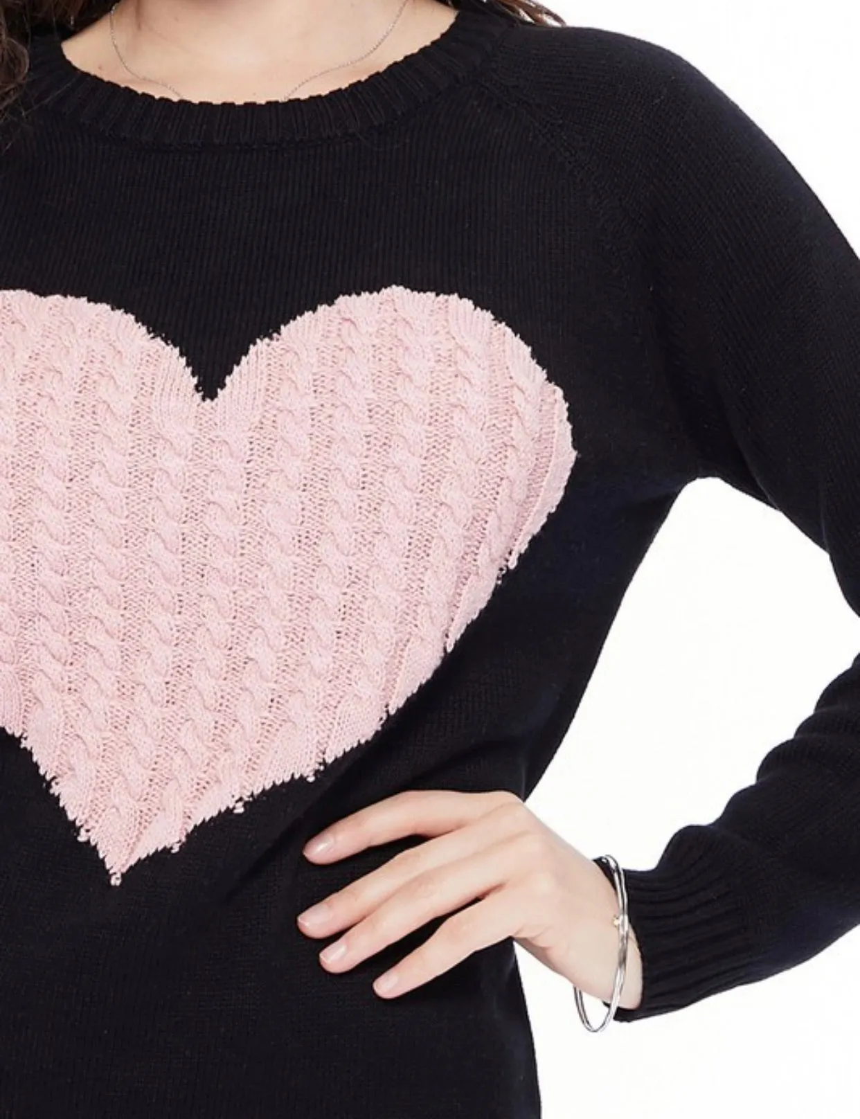 Pink Heart Sweater
