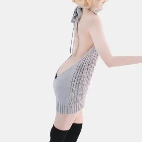 Sexy Backless Virgin Killer Sweater