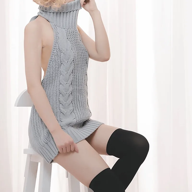 Sexy Backless Virgin Killer Sweater